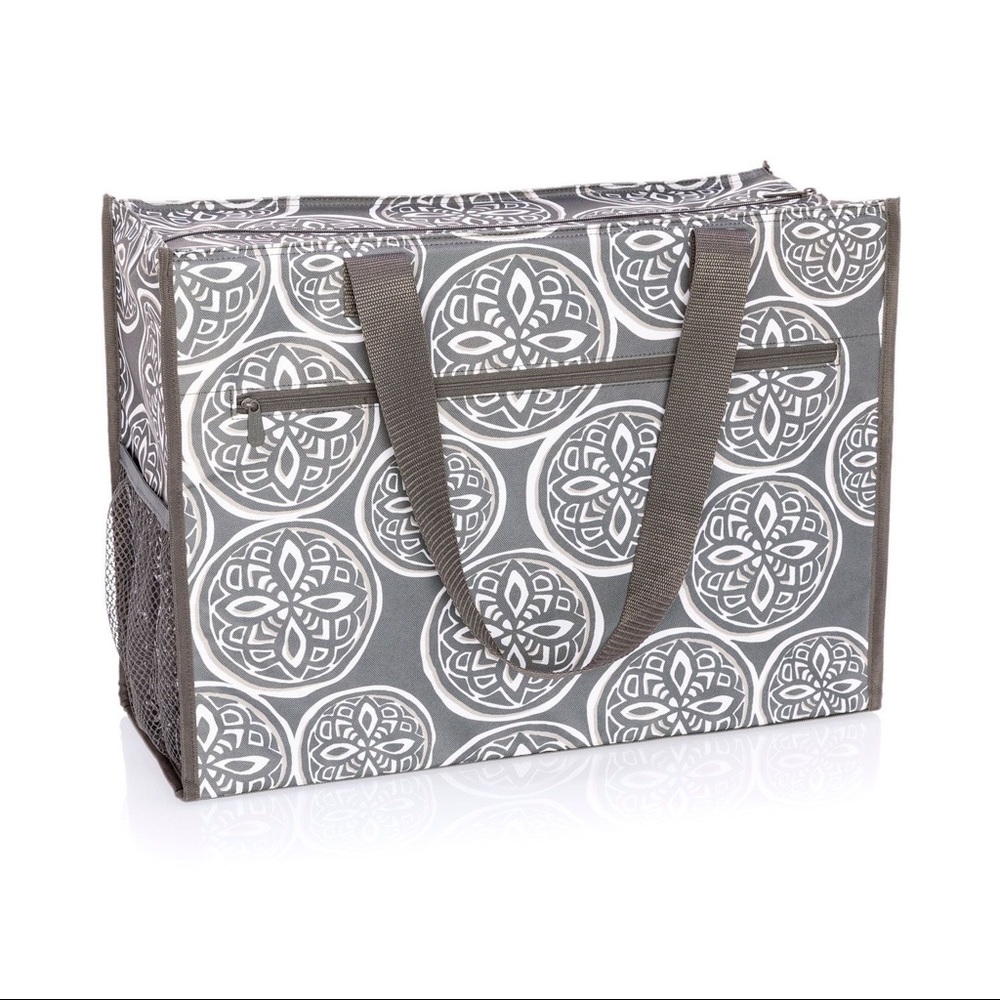 DeluxeOrganizing Utility Tote- Woodblock Whimsy